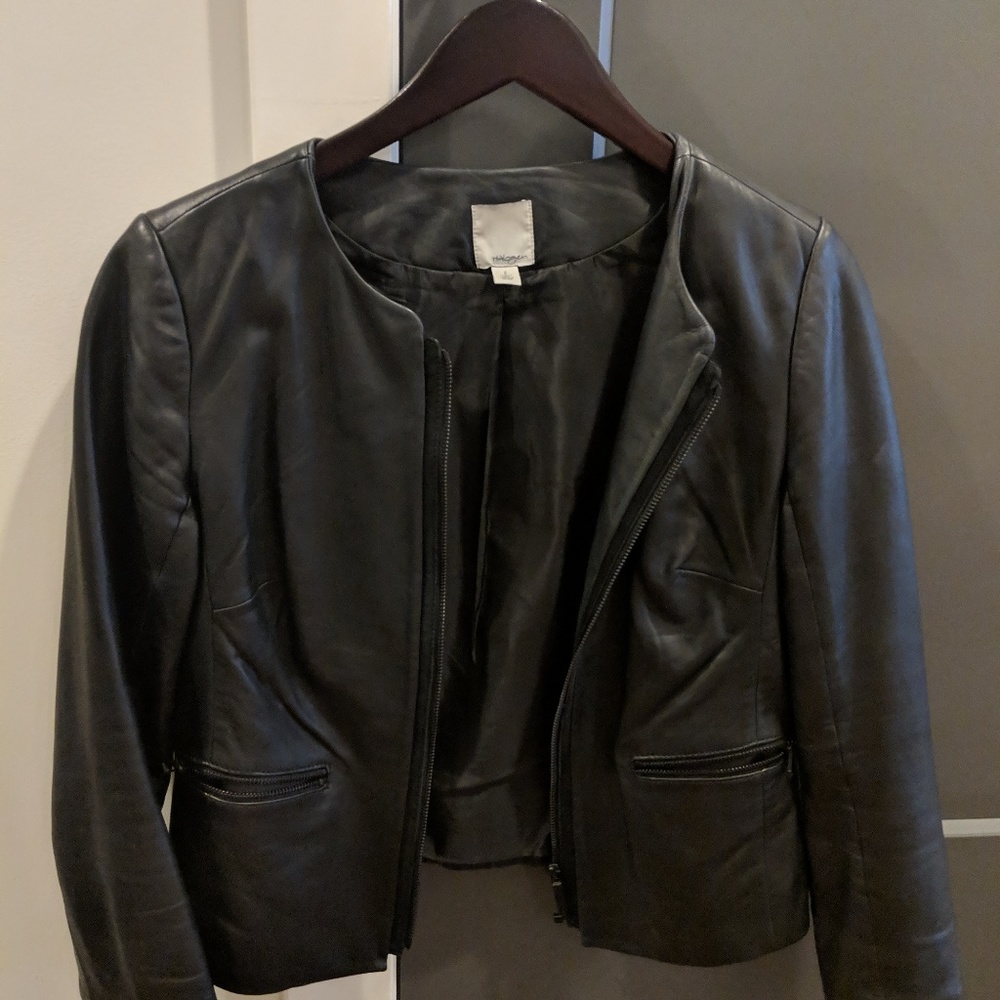 Halogen Petite Leather Jacket
